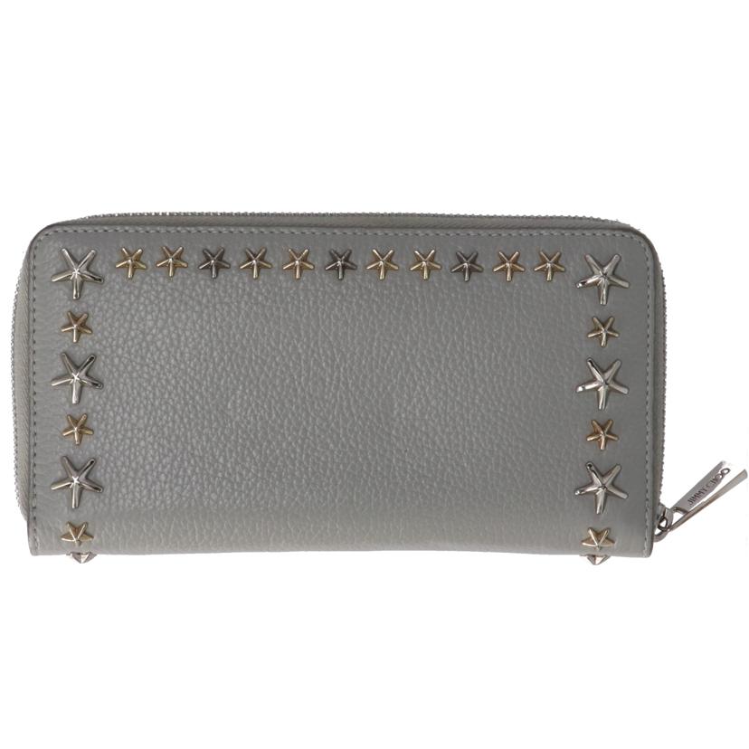 JIMMY CHOO ジミーチュウ/ピッパスタースタッズラウンドファスナーウォレット/PIPPA UUF//LYK2X5/Aランク/75