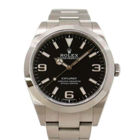 ROLEX ロレックス 腕時計 ランダムシリアル 後期型 ステンレス メンズ 黒文字盤 ルーレット/エクスプローラー1/ランダム番/自動巻き/214270//78D*****/Aランク/69
