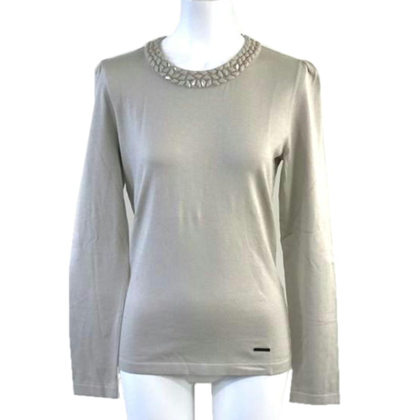 BURBERRY LONDON バーバリーロンドン/ビジュー付ニットカットソー/B1N03-507-40/Sランク/51