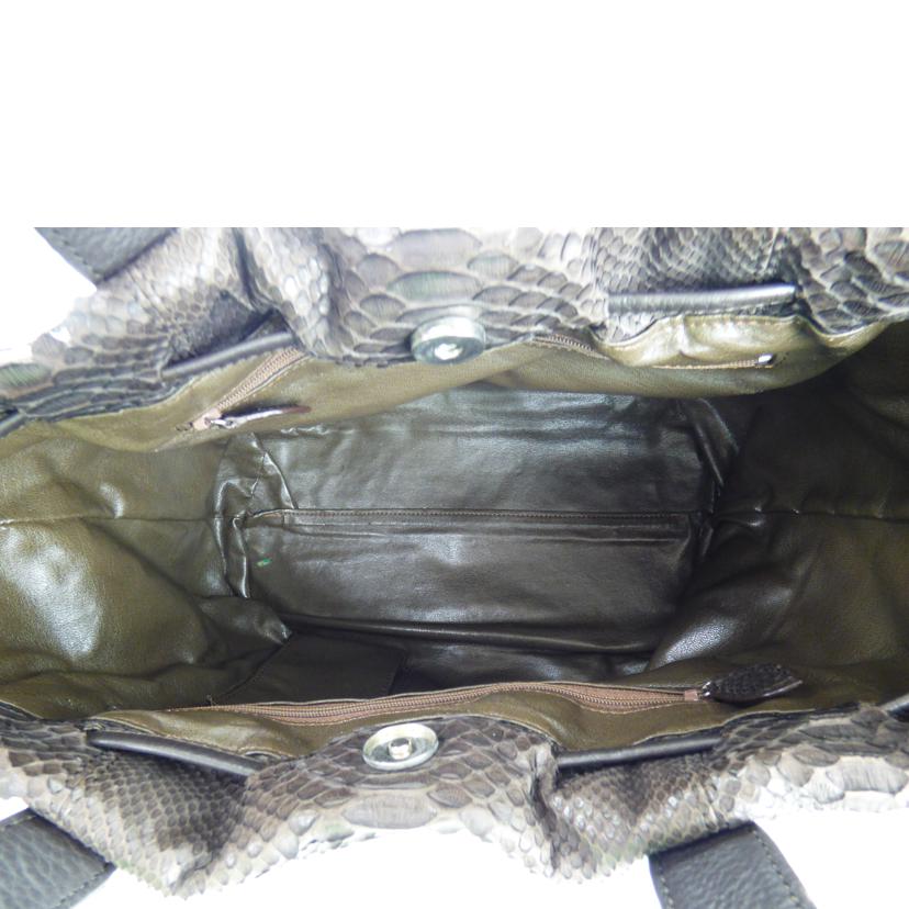 ヘビ革トートバッグ//ABランク/64