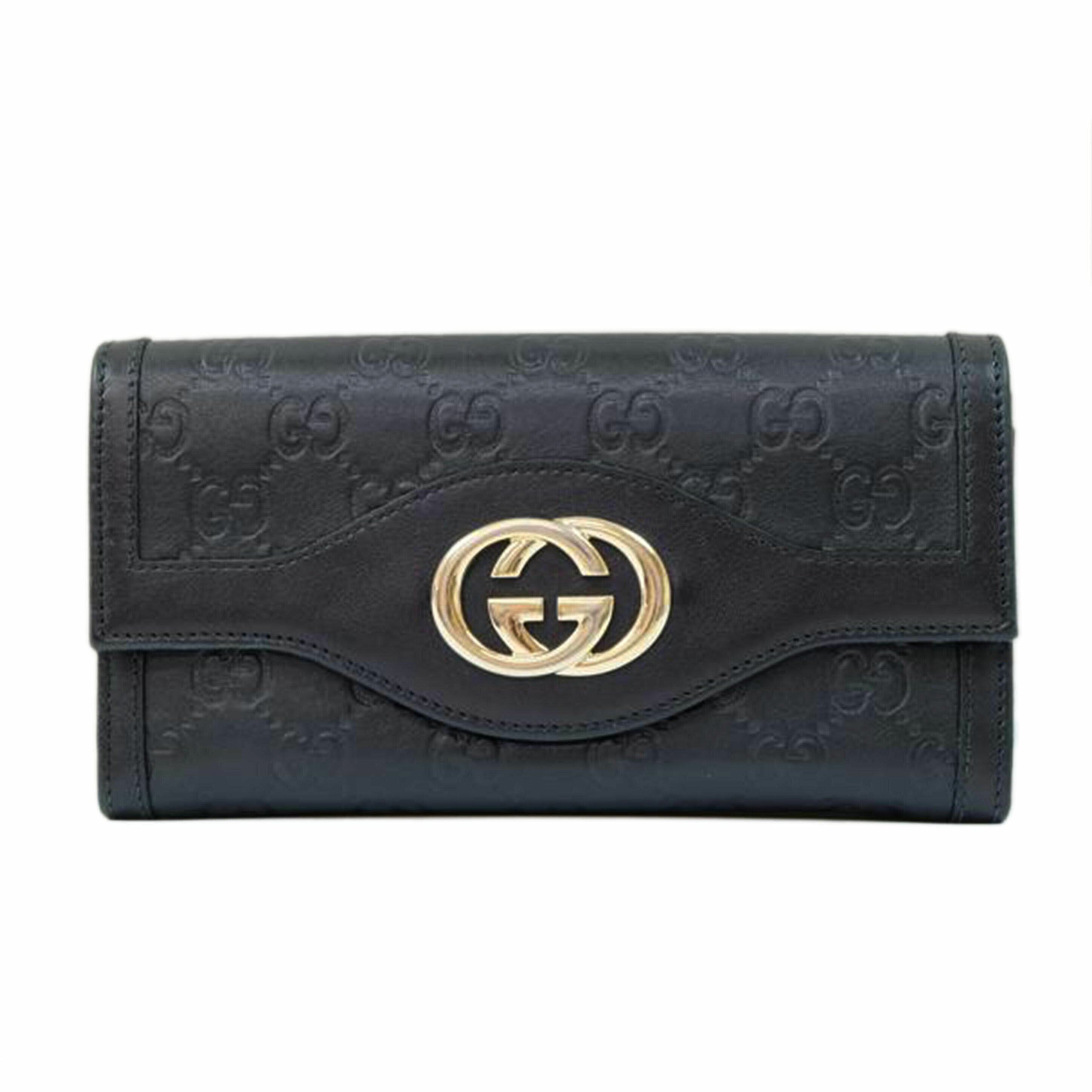 GUCCI グッチ/インターロッキングロゴシマレザー長財布/232434//1147/Bランク/71