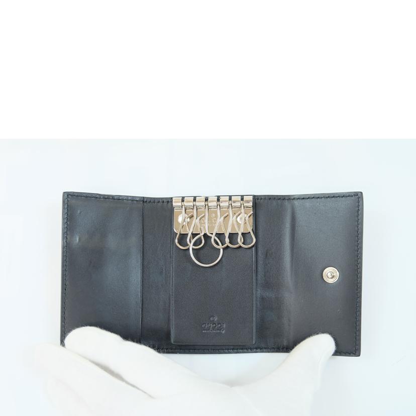 GUCCI グッチ/シマ×カーフレザー6連キーケース/256433//0929/ABランク/71