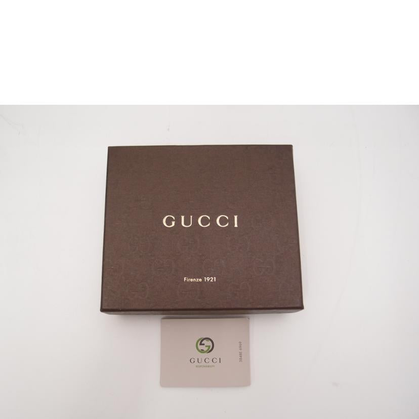 GUCCI グッチ/メタルタグ・シボレザー二つ折り財布/ブルー/352351//0416/Aランク/69