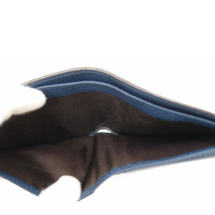 GUCCI グッチ/メタルタグ・シボレザー二つ折り財布/ブルー/352351//0416/Aランク/69