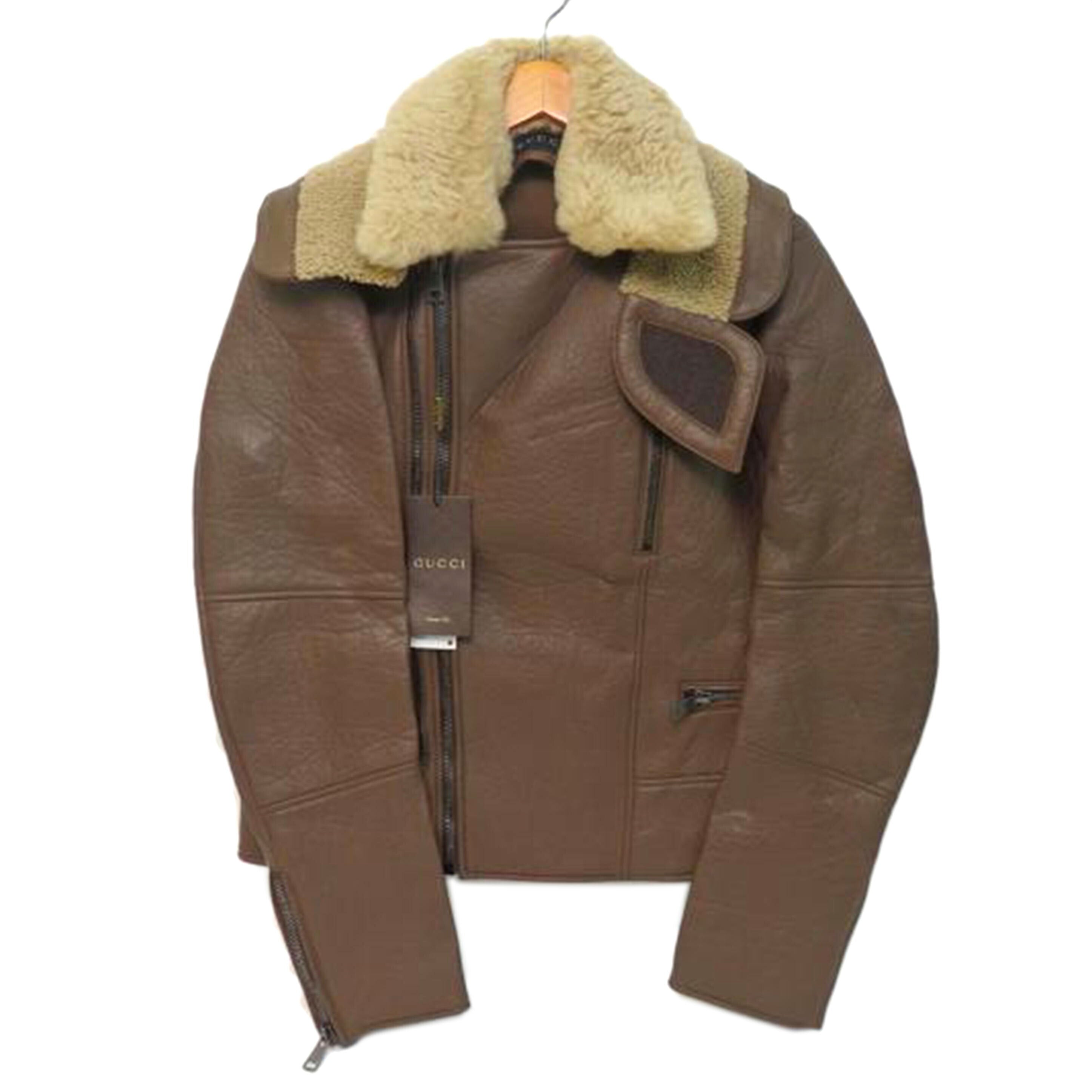 GUCCI グッチ/ラムレザーダブルライダースジャケット#44/359484//XG065/ABランク/84