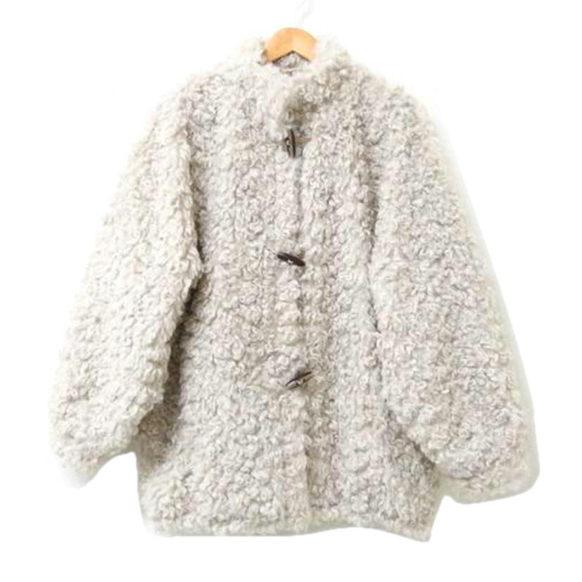 CLANE クラネ/CLANE カールファー ショートコート スタンドカラー ホワイト サイズ2/11101-0112//ABランク/83