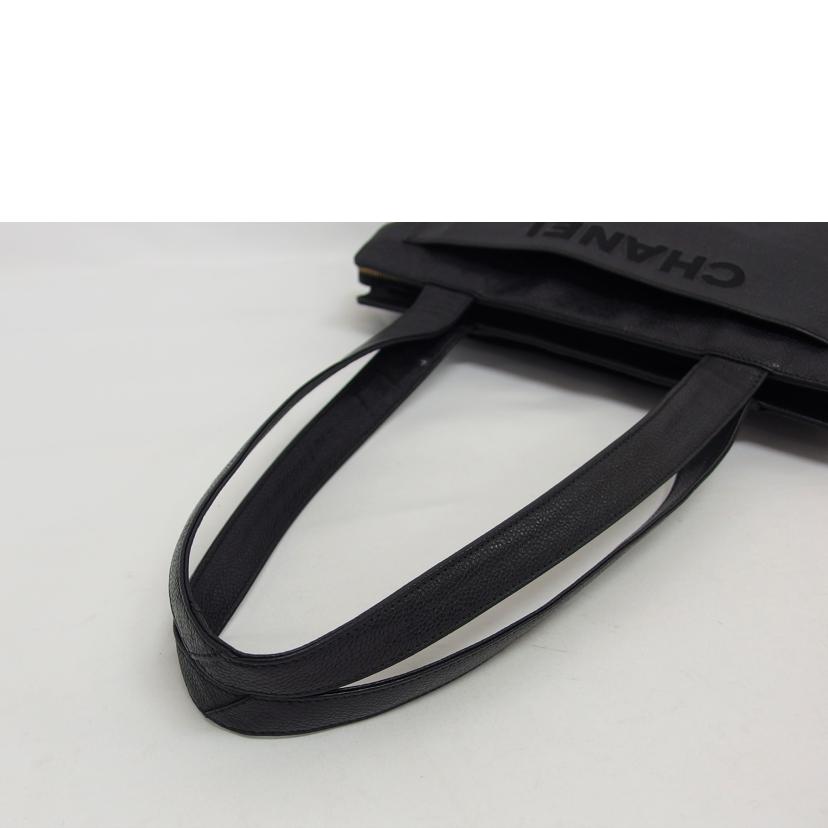 CHANEL シャネル/キャビアスキン/ロゴトートバッグ/ブラック//5173422/ABランク/04