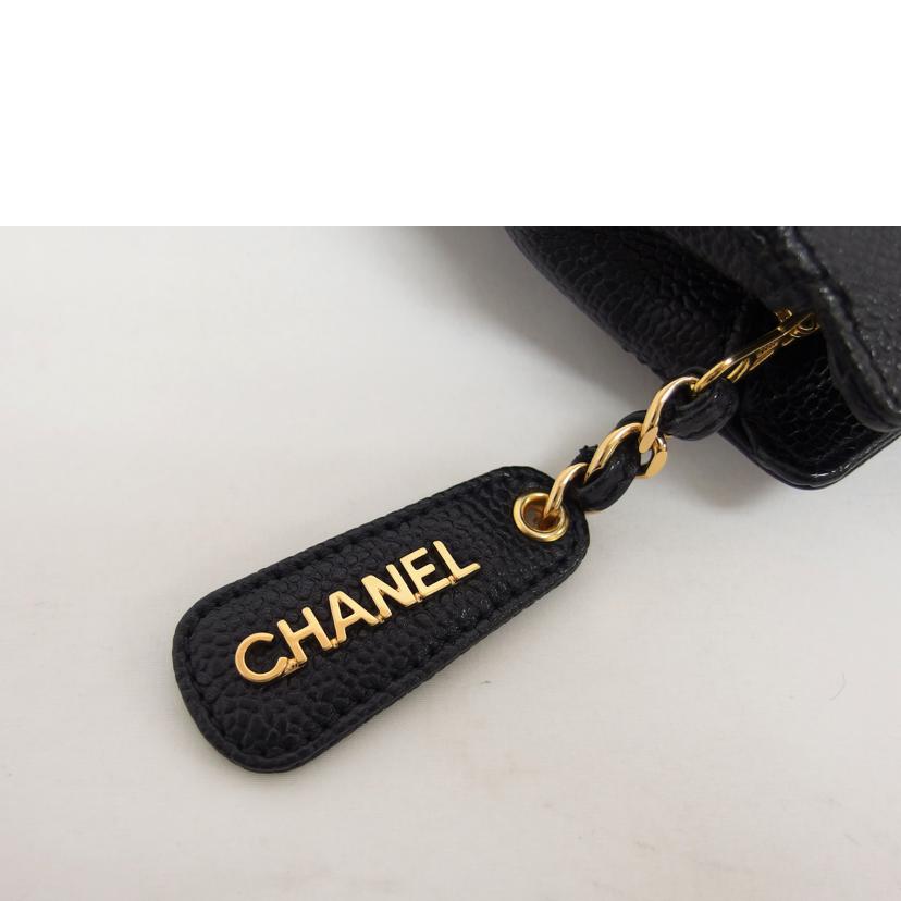 CHANEL シャネル/キャビアスキン/ロゴトートバッグ/ブラック//5173422/ABランク/04