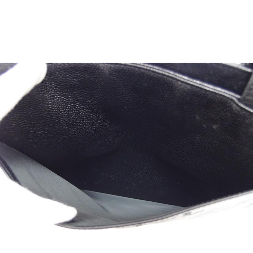 CHANEL シャネル/キャビアスキン/ロゴトートバッグ/ブラック//5173422/ABランク/04