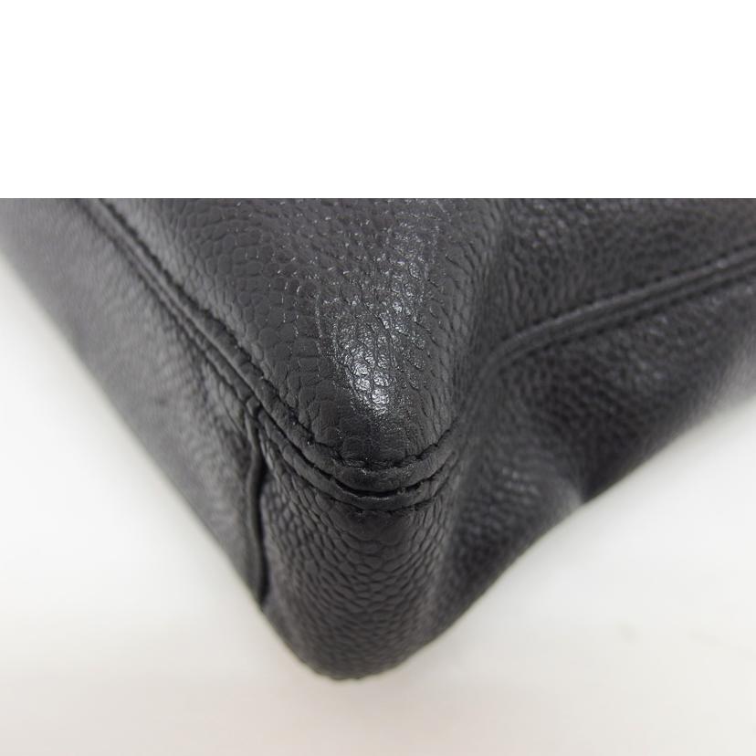 CHANEL シャネル/キャビアスキン/ロゴトートバッグ/ブラック//5173422/ABランク/04