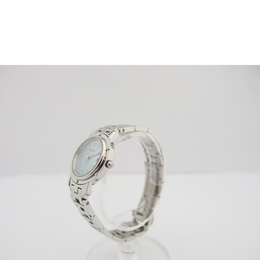 HERMES エルメス/クリッパーナクレ/クオーツ/シェル文字盤/腕周り約16cm/CL4.210//2153047/ABランク/83