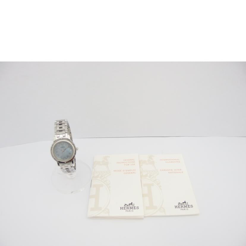 HERMES エルメス/クリッパーナクレ/クオーツ/シェル文字盤/腕周り約16cm/CL4.210//2153047/ABランク/83