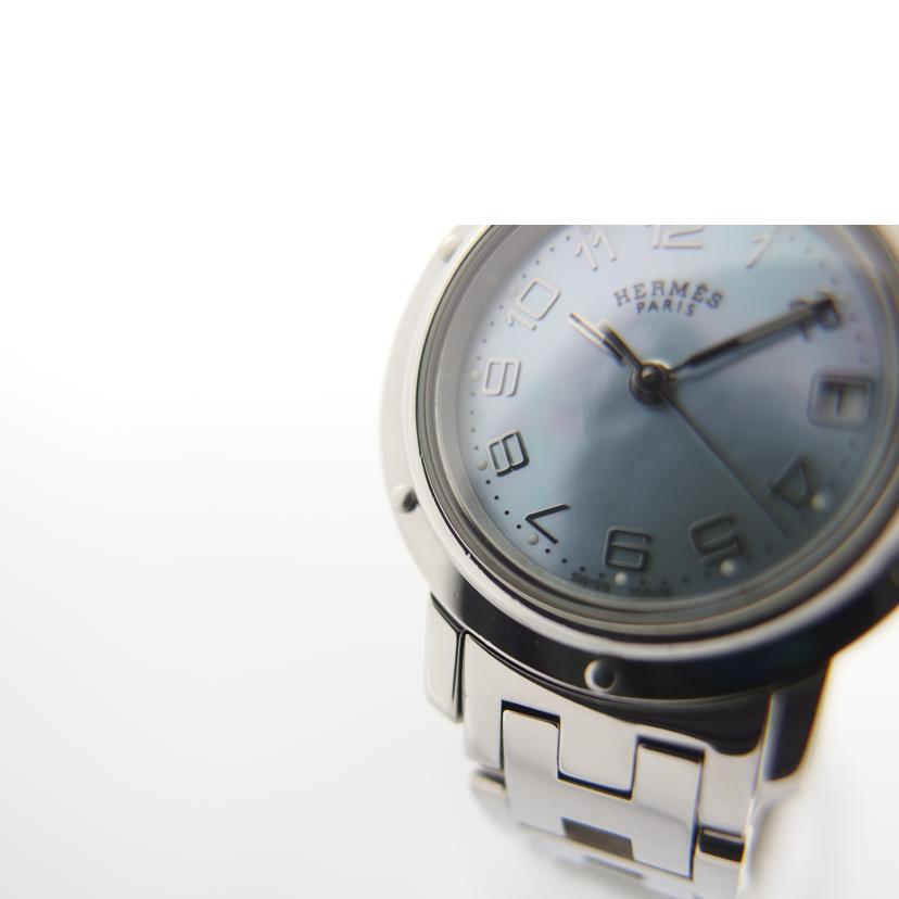 HERMES エルメス/クリッパーナクレ/クオーツ/シェル文字盤/腕周り約16cm/CL4.210//2153047/ABランク/83