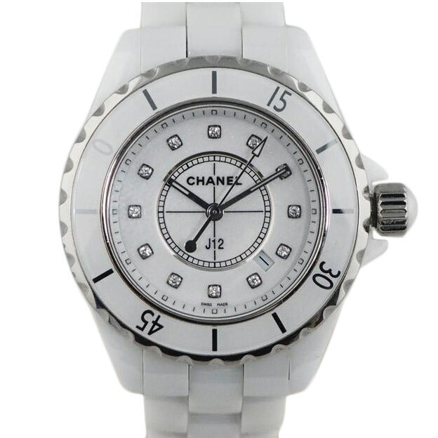 CHANEL シャネル/J12ホワイトセラミック12Pダイヤクオーツ/H1628//OK4****/ABランク/79