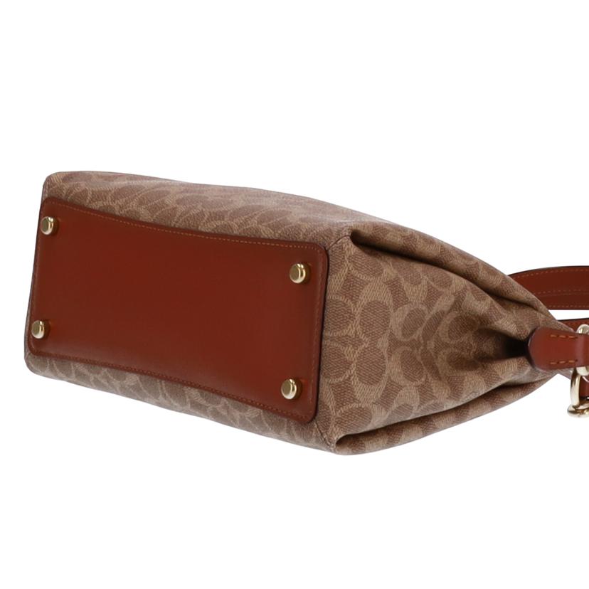 COACH コーチ/ シグネチャー2Wayショルダー ベージュ/PVC/93847//H2022/Aランク/75