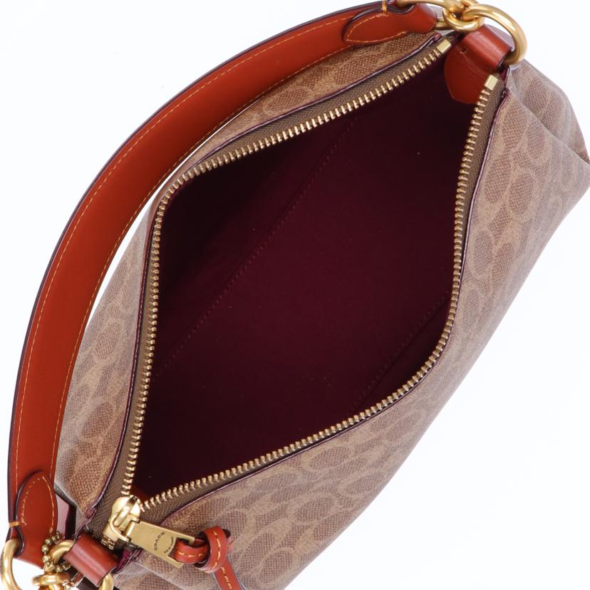 COACH コーチ/ シグネチャー2Wayショルダー ベージュ/PVC/93847//H2022/Aランク/75