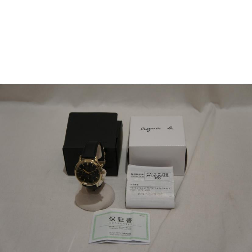 agnis b アニエスベー/クロノグラフ/ソーラー/FCRD998//180446/SAランク/94