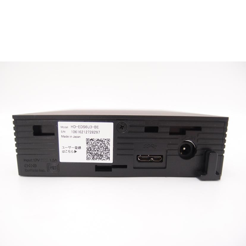 BUFFALO バッファロー/外付けHDD 6TB/HD-EDS6U3-BE//10616212728297/Aランク/69