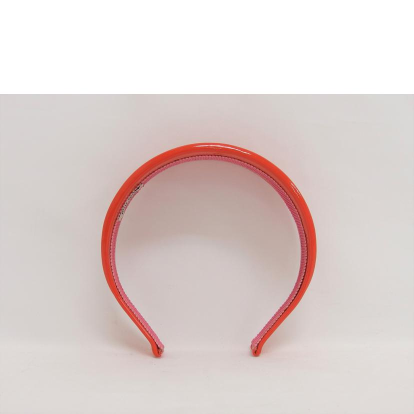 miu miu ミュウミュウ/エナメルレザーサイドロゴ/カチューシャ/オレンジ//ABランク/04