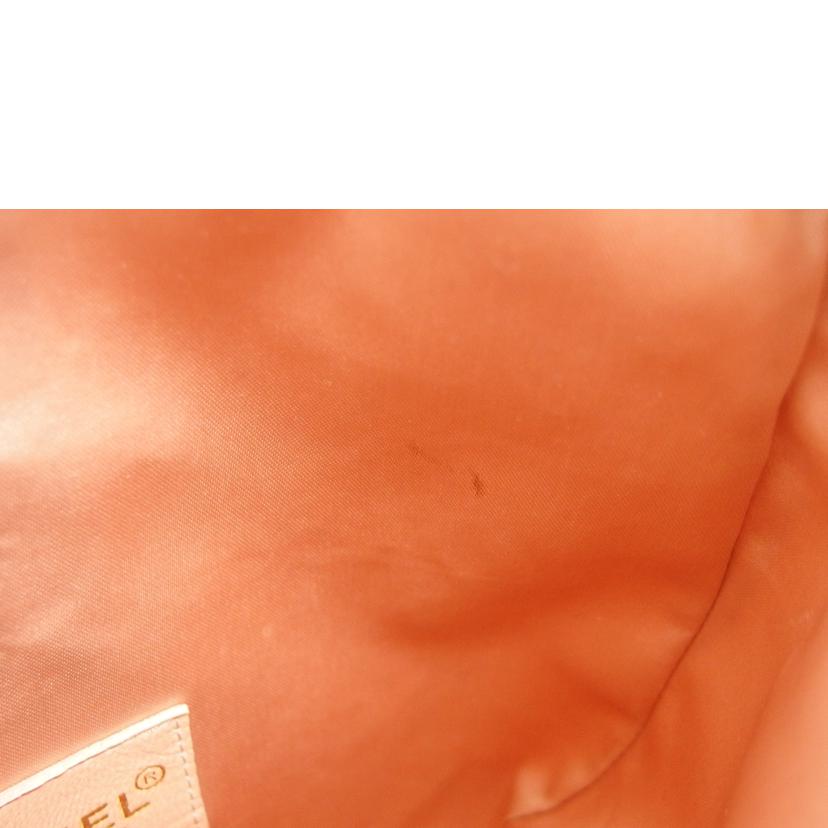 CHANEL シャネル/ロゴ/ナイロン巾着ポーチ/ショルダーバッグ/ピンクベージュ//7252855/Bランク/04