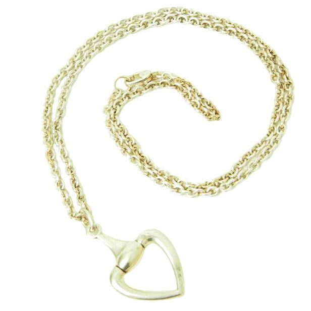 GUCCI/ハートモチーフ/ホースビット/SVネックレス//BCランク/78