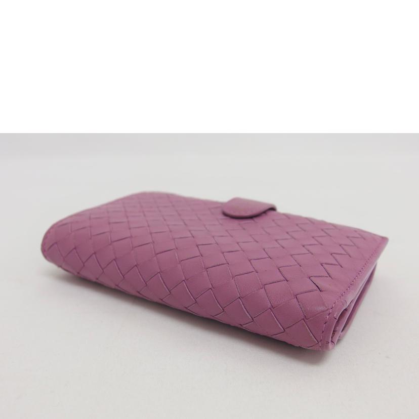 BOTTEGA VENETA ボッテガヴェネタ/イントレチャート/二つ折り財布/ピンクパール//B07044878X/Bランク/04