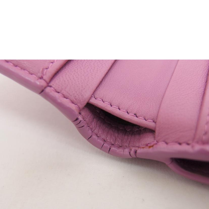 BOTTEGA VENETA ボッテガヴェネタ/イントレチャート/二つ折り財布/ピンクパール//B07044878X/Bランク/04