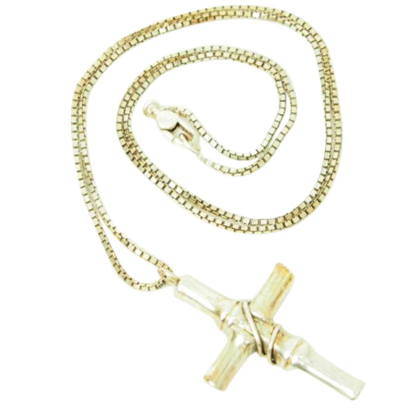 GUCCI/バンブークロス/SVネックレス//BCランク/78