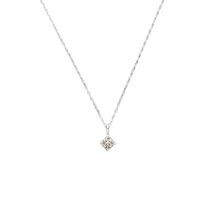 K10WG/K10WGダイヤネックレス 0.04/0.6//0.04/Aランク/75