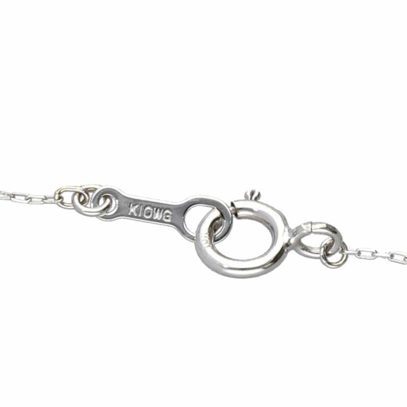 K10WG/K10WGダイヤネックレス 0.04/0.6//0.04/Aランク/75