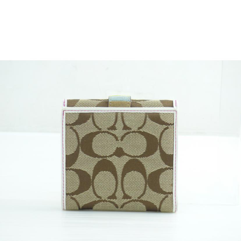 COACH コーチ/シグネチャーキャンバスWホックコンパクト財布//ABランク/64
