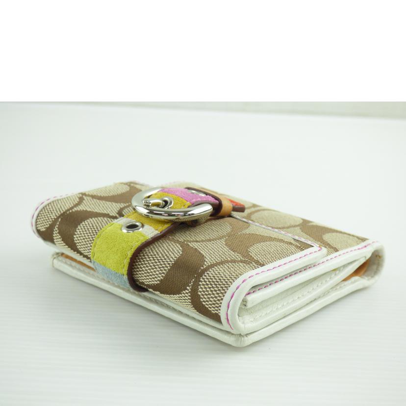 COACH コーチ/シグネチャーキャンバスWホックコンパクト財布//ABランク/64