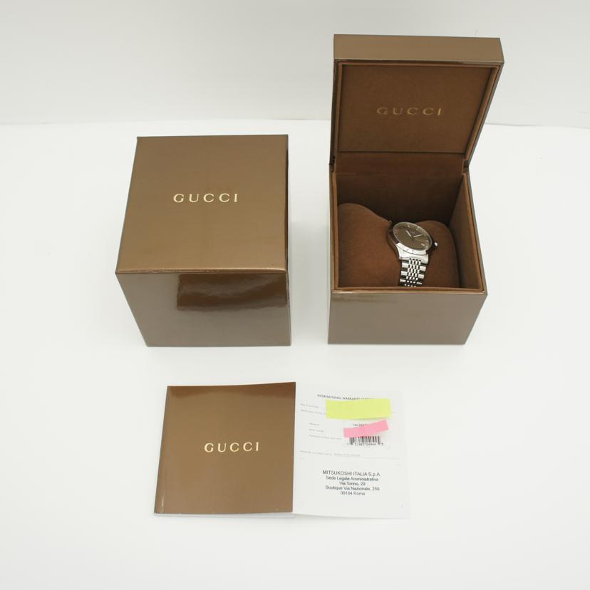 GUCCI グッチ/Gタイムレス・ブラウン/メンズ/クオーツ/YA126406//125*****/Aランク/03