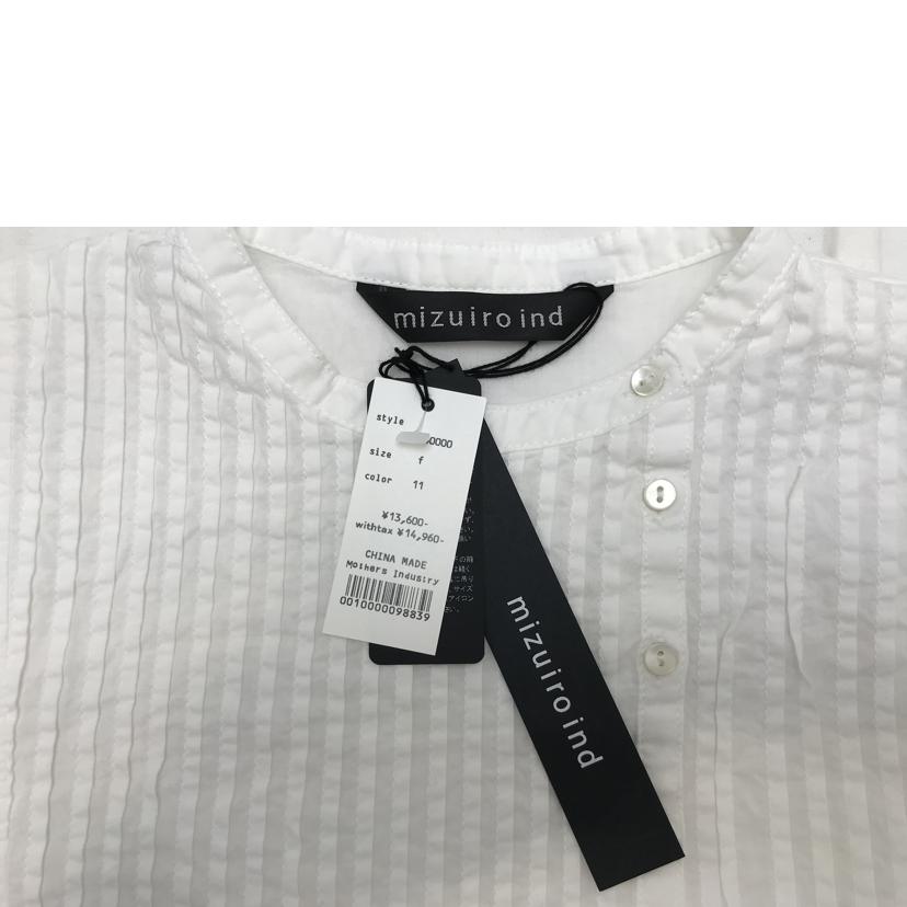 mizuiroind ミズイロインド/ピンタックスタンドカラーシャツ/オフホワイト/1-230000//SAランク/51
