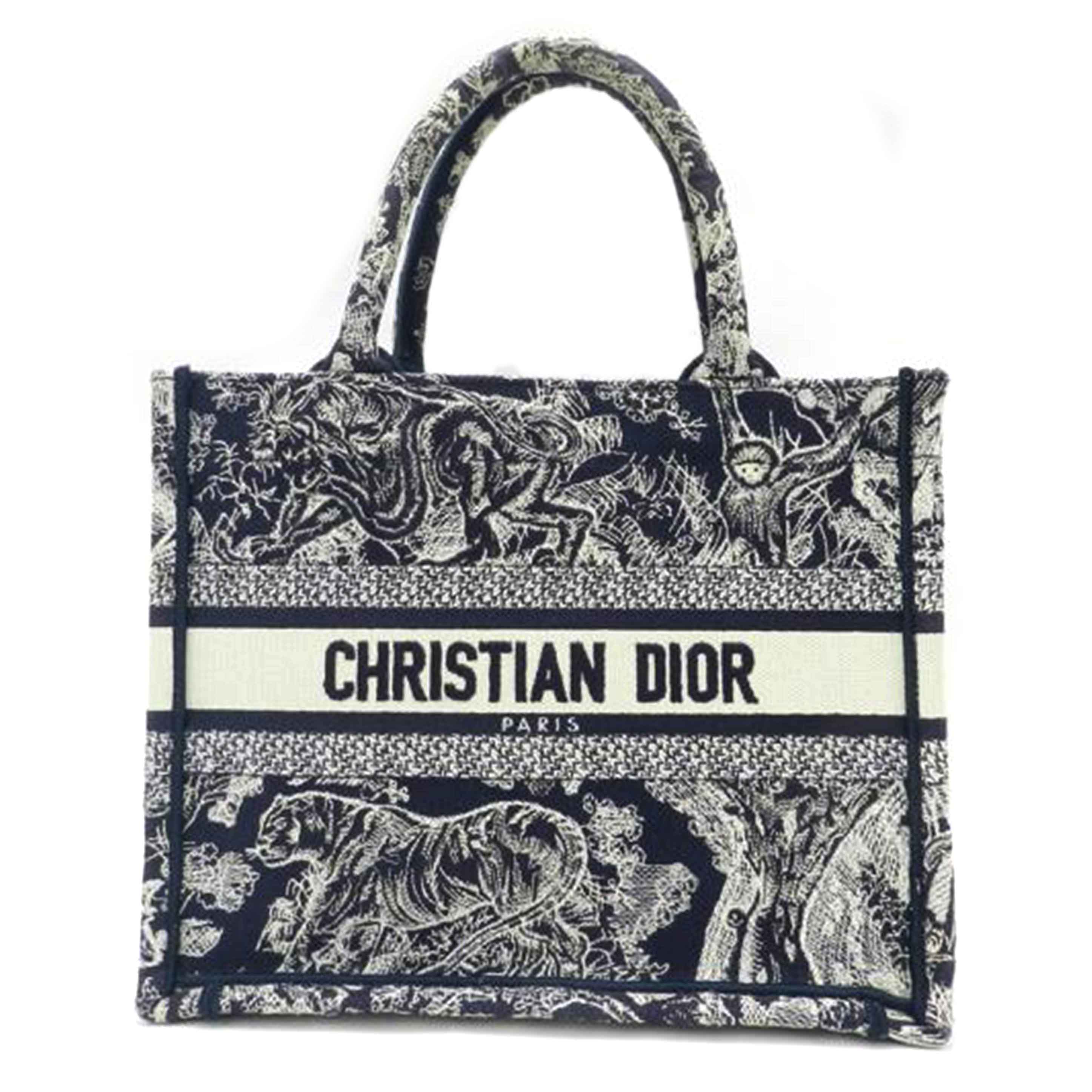 CHRISTIAN DIOR クリスチャンディオール ハンド キャンバス 青/ブックトートミディアム/リバーストワルドゥジュイ/M12962ZTDT//50-MA-1221/Aランク/69