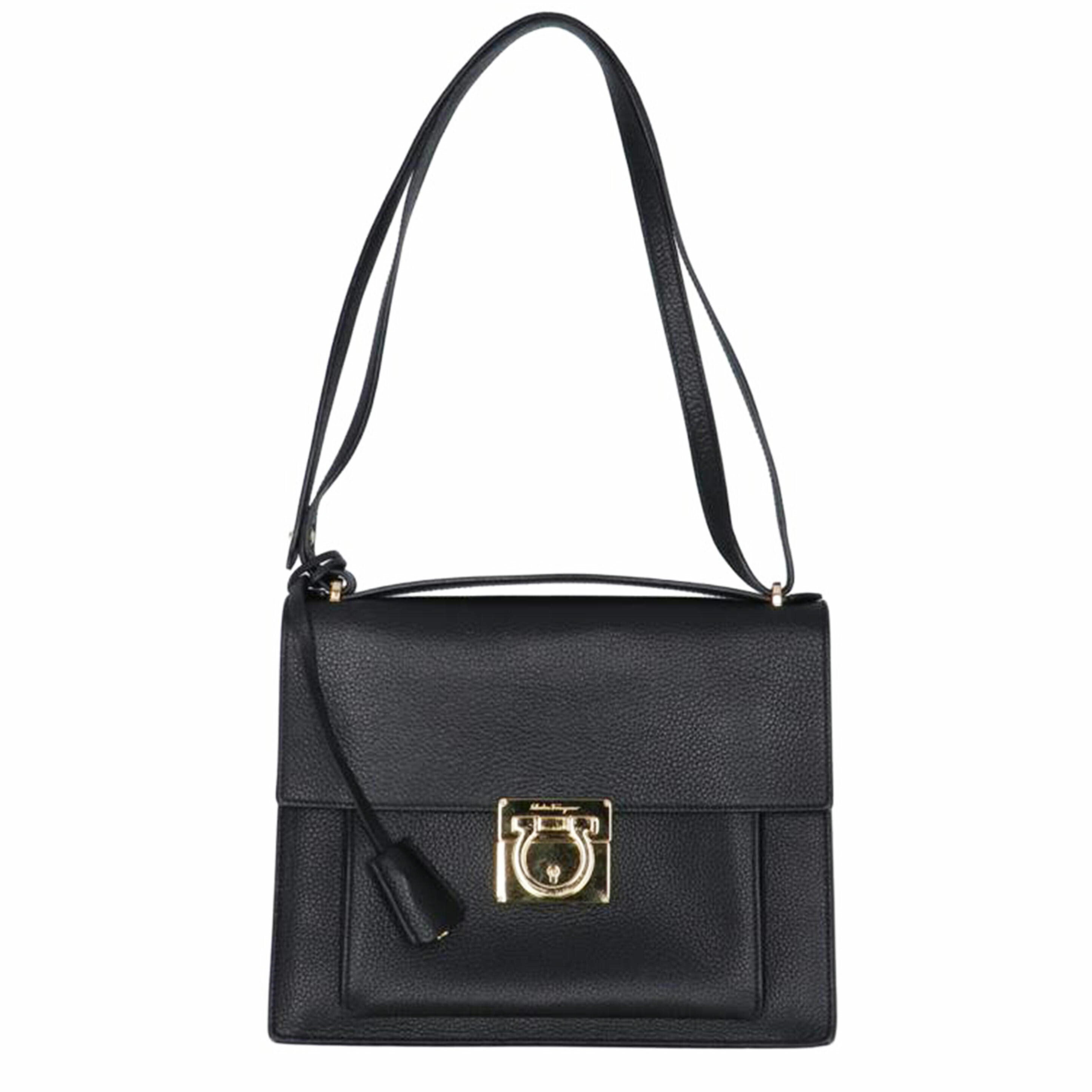 S.Ferragamo フェラガモ/ガンチーニレザー2Wayショルダー//DY-21 O014/Bランク/75