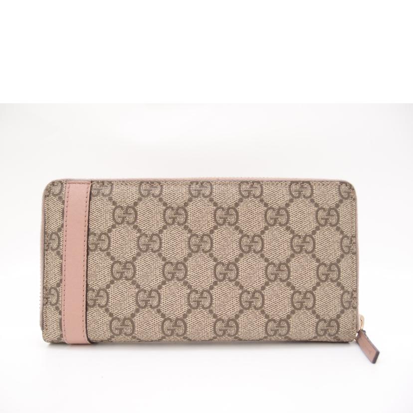 GUCCI グッチ レディース/GGスプリームラウンドファスナー長財布/ピンク/309758//496334/Aランク/69