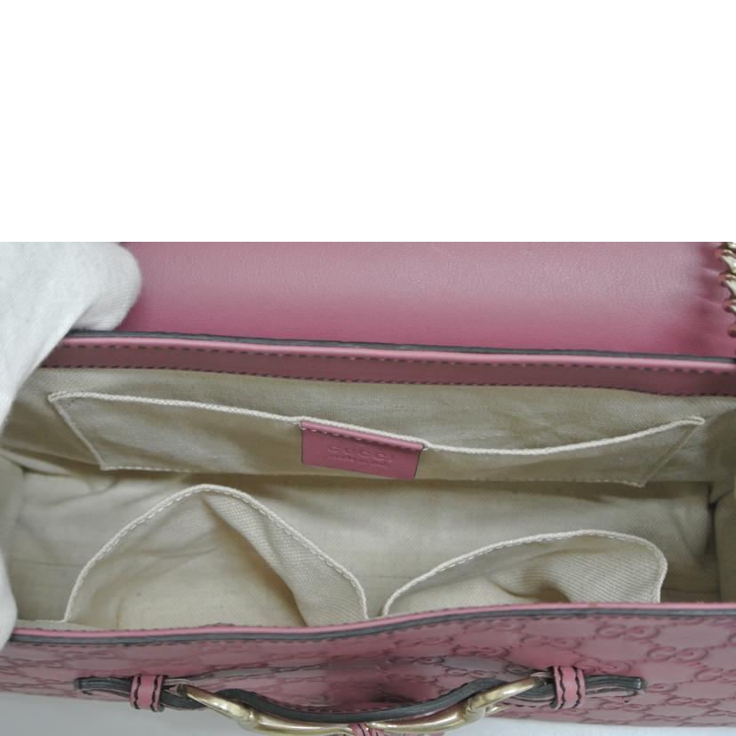 GUCCI グッチ/GGエミリーチェーンショルダーバッグ ピンク/295402//001998/ABランク/87