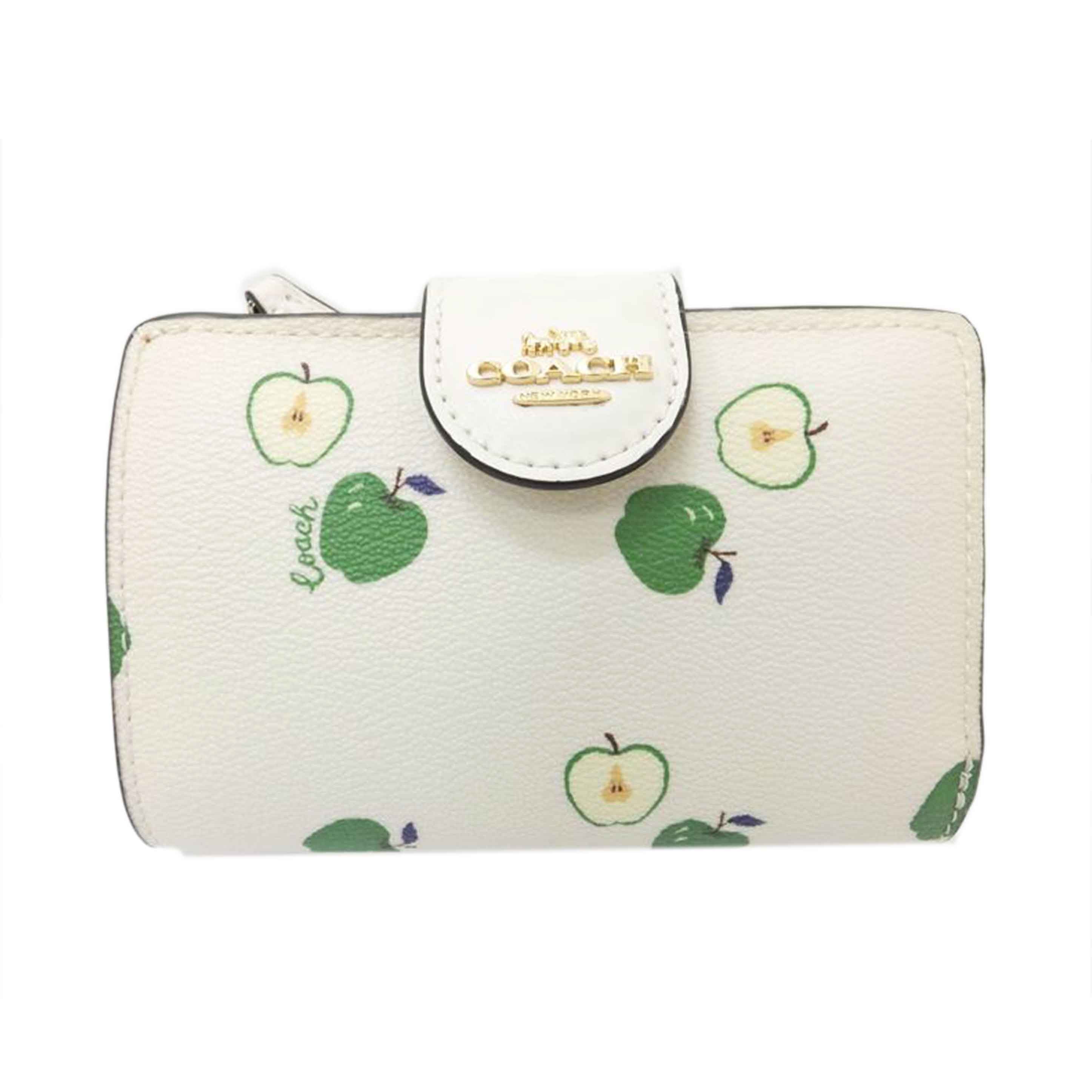 COACH コーチ/グリーンアップル二つ折りL字ファスナー財布/F2122//C4116/ABランク/88
