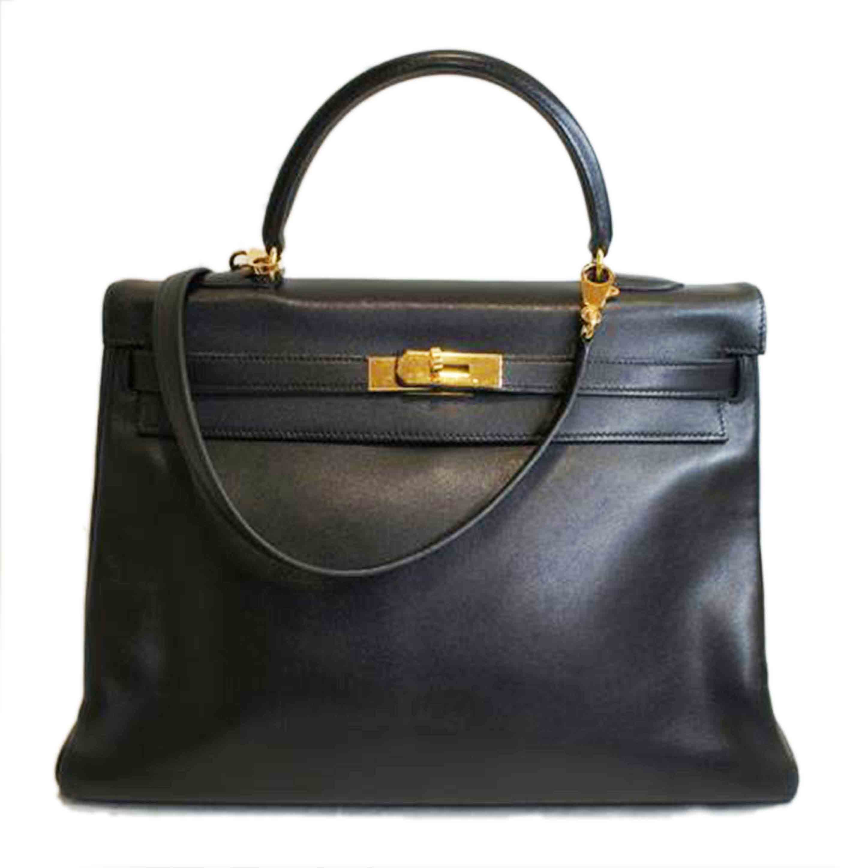 HERMES エルメス/ケリー35/スイフト/ノワール/GD金具/Sストラップ//〇Z刻*****/ABランク/92