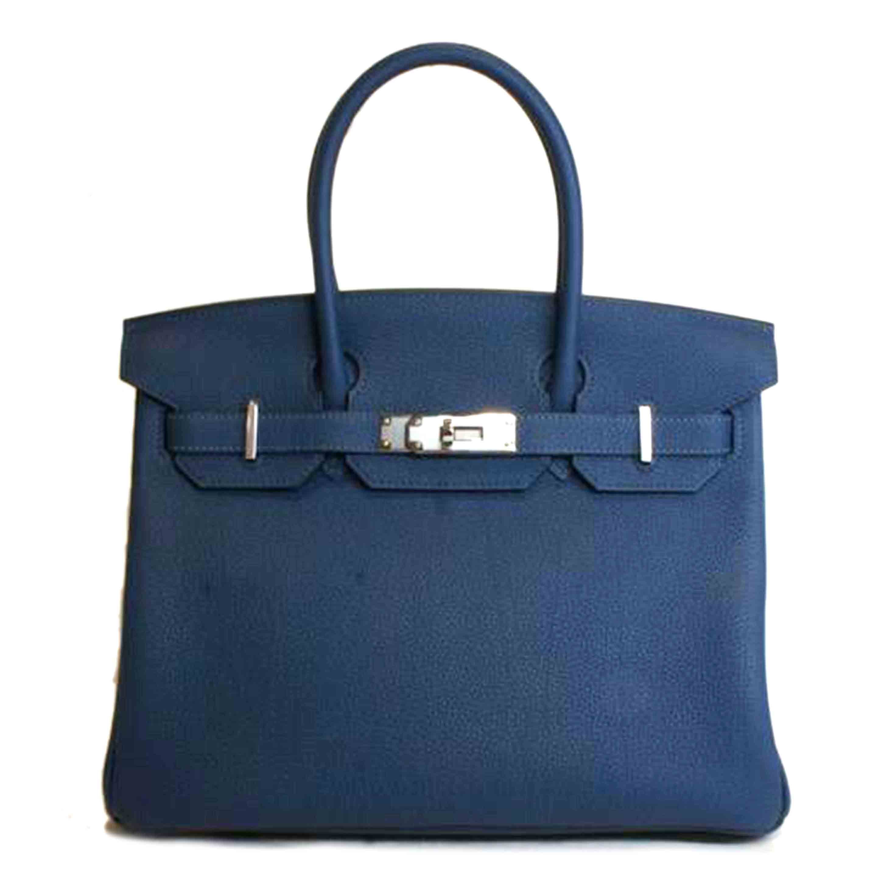 HERMES エルメス/バーキン30/トゴ/ブルーエレクトリック/パラジウム金具//D刻印********/SAランク/92