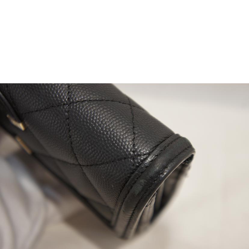 CHANEL シャネル/CCフィリグリーキャビアスキンロングウォレット/A84448//29679789/ABランク/92