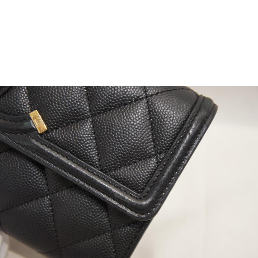 CHANEL シャネル/CCフィリグリーキャビアスキンロングウォレット/A84448//29679789/ABランク/92