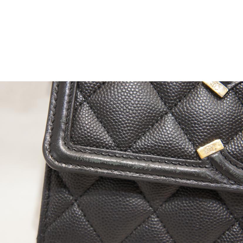 CHANEL シャネル/CCフィリグリーキャビアスキンロングウォレット/A84448//29679789/ABランク/92