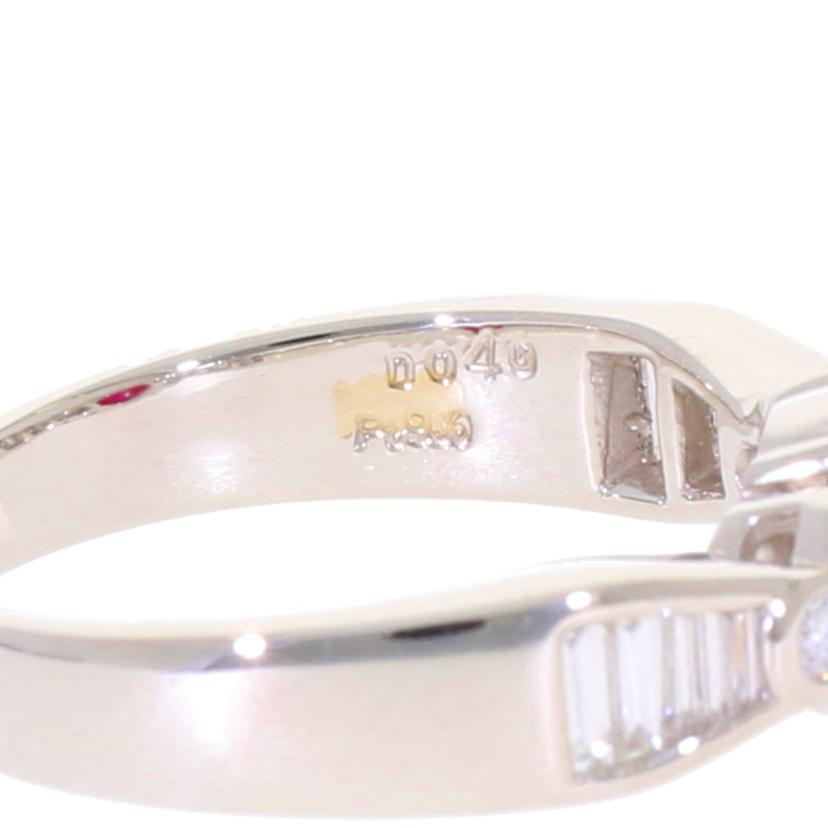 / ◎PT900ルビーダイヤリング1.125/D0.4ct//Aランク/75