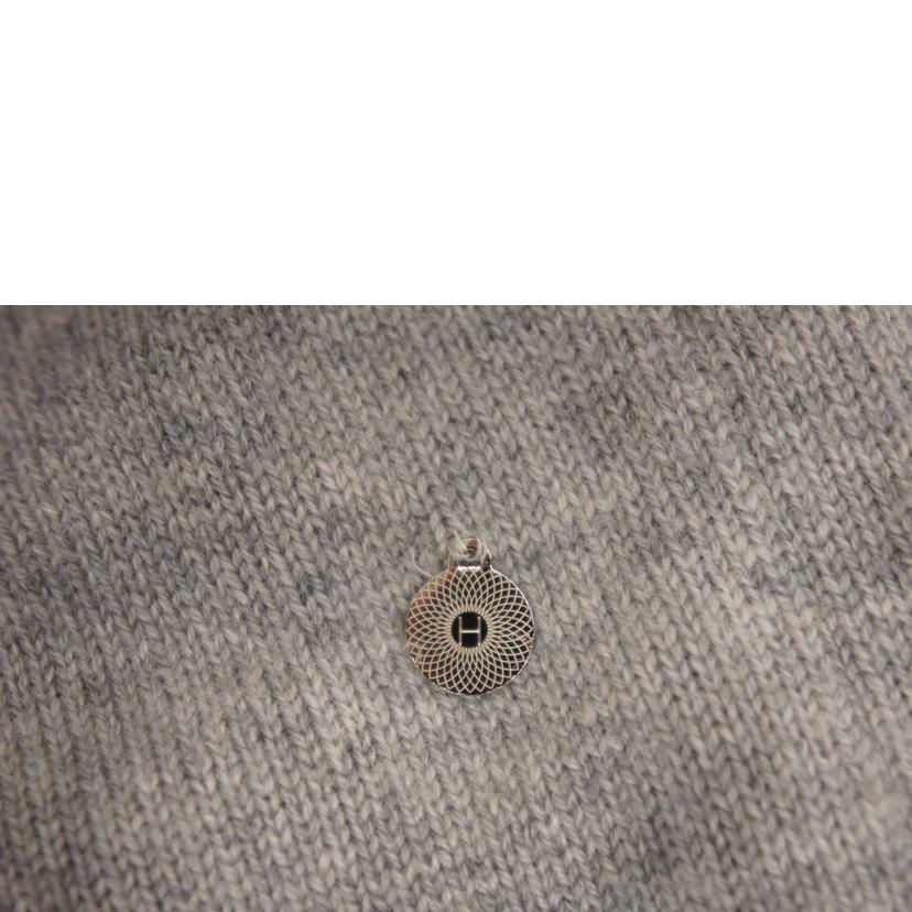 HERMES エルメス/イギリス製カシミヤ100%ニットワンピグレー//ABランク/92