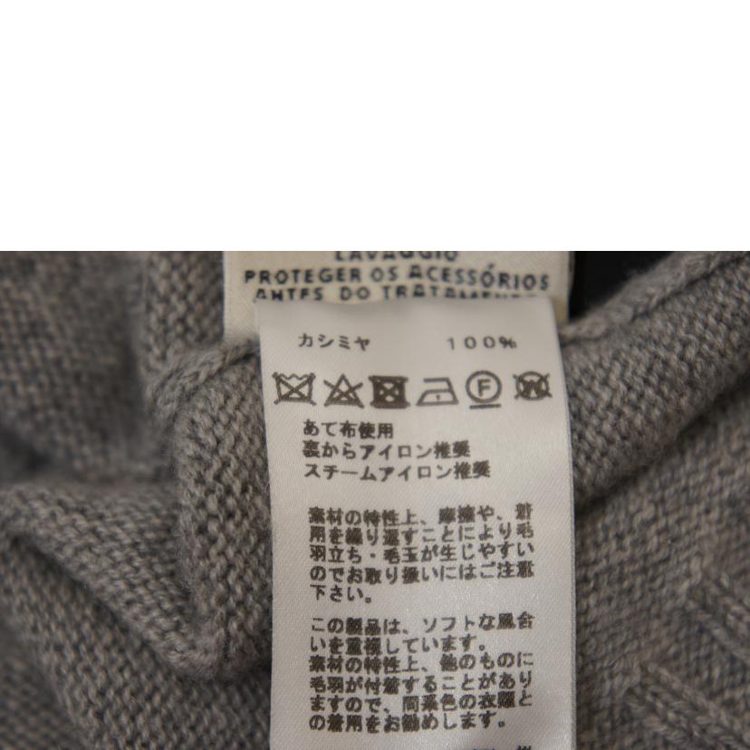 HERMES エルメス/イギリス製カシミヤ100%ニットワンピグレー//ABランク/92