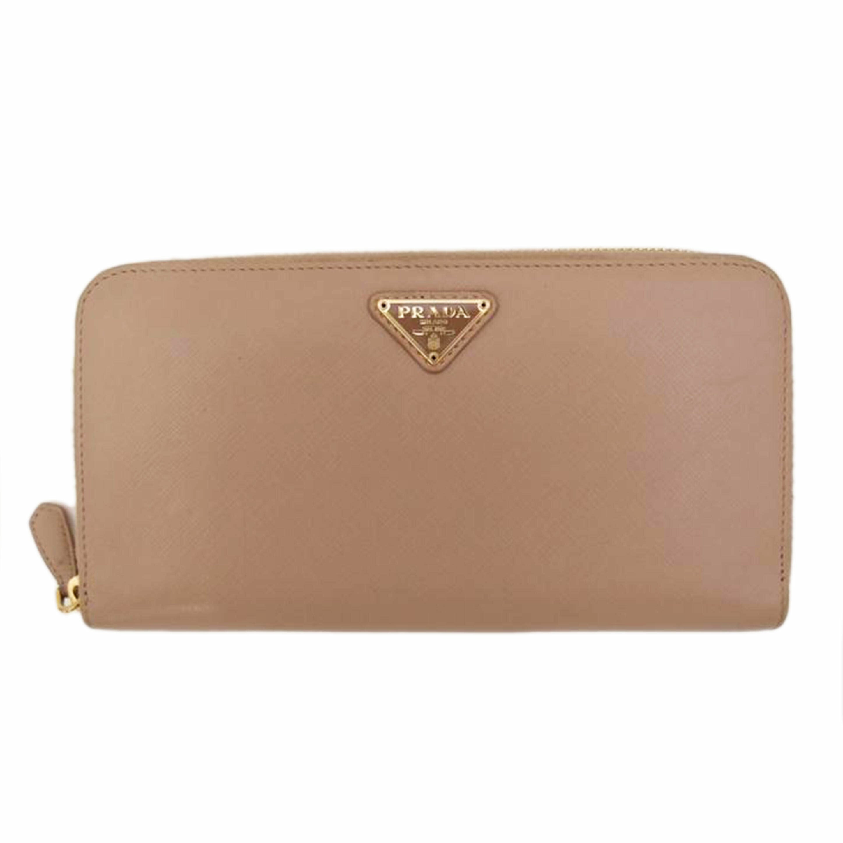 PRADA プラダ/サフィアーノレザー・ラウンドファスナー長財布/ベージュ/1ML506//42/ABランク/69