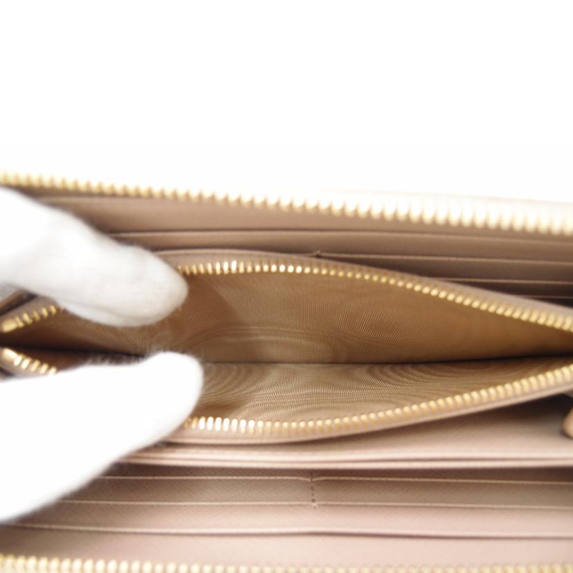 PRADA プラダ/サフィアーノレザー・ラウンドファスナー長財布/ベージュ/1ML506//42/ABランク/69