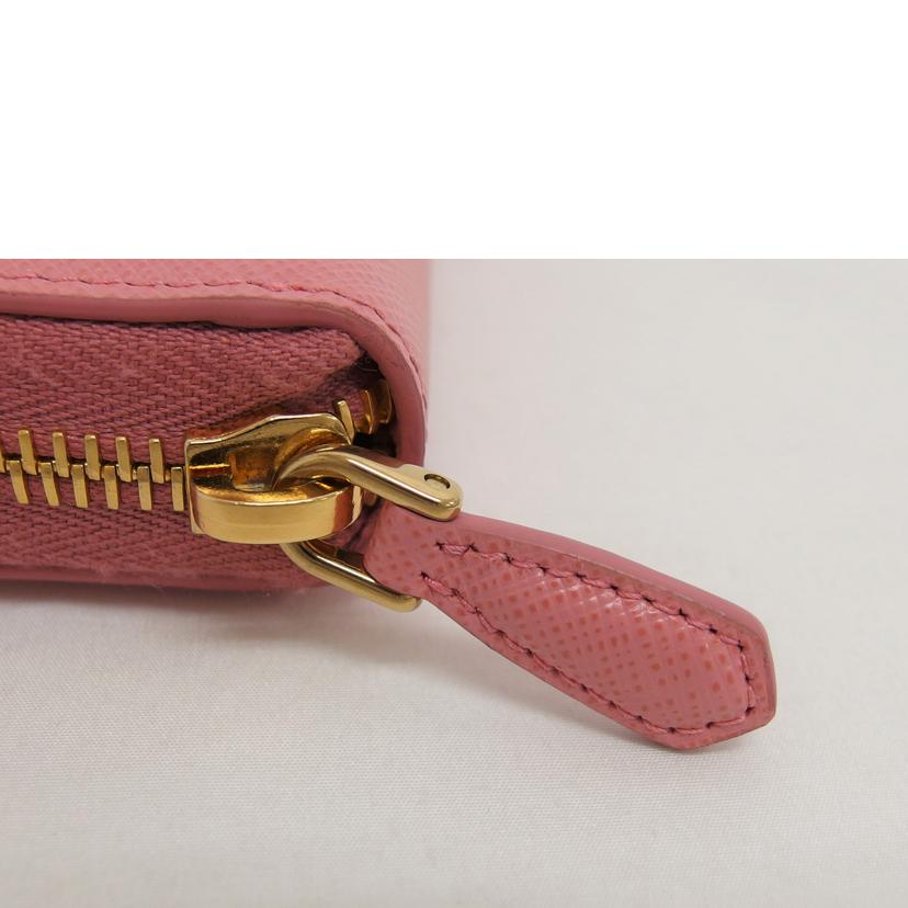 PRADA プラダ/サフィアーノ/リボン/ラウンドファスナー長財布/ピンク/1ML506//12N/Aランク/04